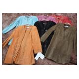 Suede Leather Jackets-sz Lg