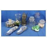 1921 Metal German Stein, Flip Flop D?cor, Candle