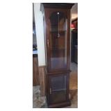 Solid Wood Lighted Curio w/Glass Shelves (lights