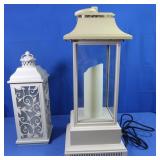 2 Lanterns w/Battery Op Candles
