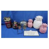 Mackenzie Childs Canister, Candles, Lenox Metal