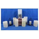 Flameless Candles, Mercury Glass Pedestal, Metal