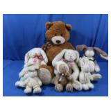 Boyds Rabbits & Lg Gund Bear 28" tall