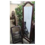 Beautiful Wood Cheval Standing Mirror 67Hx17"W,