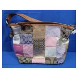 NWT Coach Signature Patchwork Shoulder Bag w/Dust
