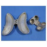 Antique Hinged Metal Chocoloate Mold-Acorn &