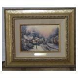 Thomas Kinkade Framed Village Christmas Accent