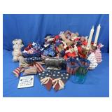 Patriotic Dï¿½cor, Brass Candlestick, Decorative