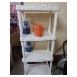 4-shelf Plastic Shelf w/contents 21x13x48"