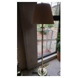 Brass Floor Lamp w/Shade 60"