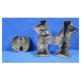 Antique Hinged Metal Chocolate Mold-Soldier,
