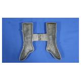 Antique Hinged Metal Chocolate Mold-Christmas