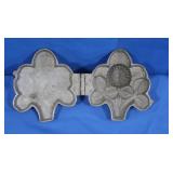 Antique Hinged Metal Chocolate Mold-Shamrock &