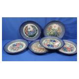Unikat Handmade Polish Pottery-6 Dinner Plates