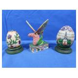 3 Jim Shore Figures-2 Eggs, Butterfly Kiss