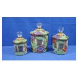 Mackenzie Childs Enamel Canister Set