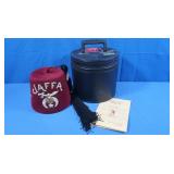 Jaffa Shriners Hat in Carrying Case