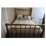 Antique Victorian Brass Full-Size Bed-Headboard,