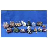 Metal Trinket Boxes, Cloisonne Rabbits