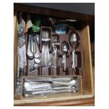 Contents of Drawer-Silverware Knife Sharpener &
