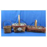 3 Longaberger Baskets (very good cond)