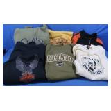 6 Harley Davidson Sweatshirts/Hoodies 4-Lg, 1-XL,