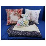 3 Accent Pillows (exc cond), Table Runners (some