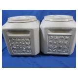 2 Stacking Pet Food Storage Containers