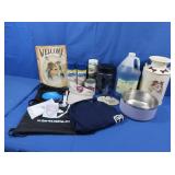 Painted Slate, Ceramic Dog Treat Canister,