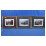 3 Thomas Kinkade Prints-Open Gate, Lockhaven