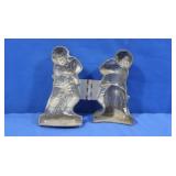 Antique Hinged Metal Chocolate Mold-Baseball