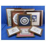 Needlepoint, Rabbit Prints, NIP Bulletin Board &