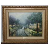 Thomas Kinkade Framed Hometown Memories I w/COA