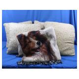 New Sheltie Throw, 4 Accent Pillows