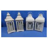 4 Lanterns w/Flameless Candles