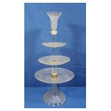 Baccarat Crystal Centerpiece, 3-tiered Tower