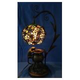 Stained Glass Lamp w/Metal Base
