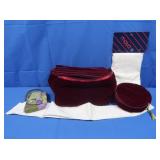 Red Velvet Cosmetic Purse, Quilted Donna Sharp