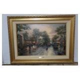Thomas Kinkade-Carmel, Framed Sunset on Ocean