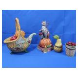 Jim Shore Basket of Plenty, Happy Harvest, Pear