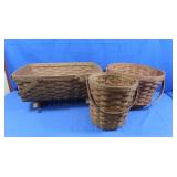 3 Longaberger Baskets (very good cond)