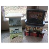 3 Decorative Boxes, Wooden Decorative Plant Stand