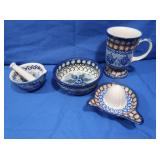 Unikat Handmade Polish Pottery Pieces w/Designer