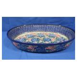 Unikat Handmade Polish Pottery-Lg Oval Casserole