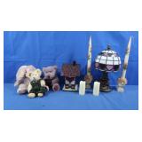 2 Stained Glass Lamps & more