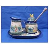 Unikat Handmade Kalich Polich Pottery Honey &