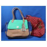 2 NWOT Isaac Mizrahi Leather Purses w/Dust Covers