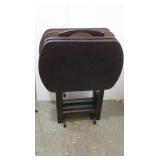 4 Folding Tray Tables w/Stand