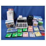 Stationary, Adding Machine, Pencil Sharpner &