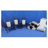 Candle Holders w/Battery oper. Candles, Home Decor